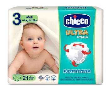CHICCO PANNOLINO ULTRA CHICCHO MIDI 21 X 10 - Farmacia-flash.it