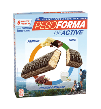 PESOFORMA BEACTIVE BARRETTA CIOCCOLATO BIANCO E NERO 6 PEZZI - Farmacia-flash.it