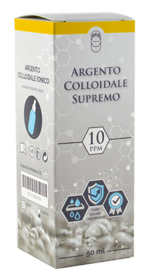 ARGENTO COLLOIDALE SUPREMO 10PPM CERTIFICATO CON CONTAGOCCE 50 ML - Farmacia-flash.it