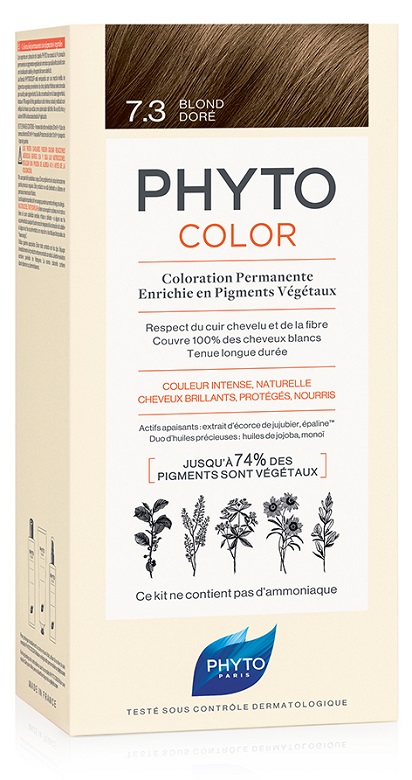 PHYTOCOLOR 7.3 BIONDO DORATO 1 LATTE + 1 CREMA + 1 MASCHERA + 1 PAIO DI GUANTI - Farmacia-flash.it