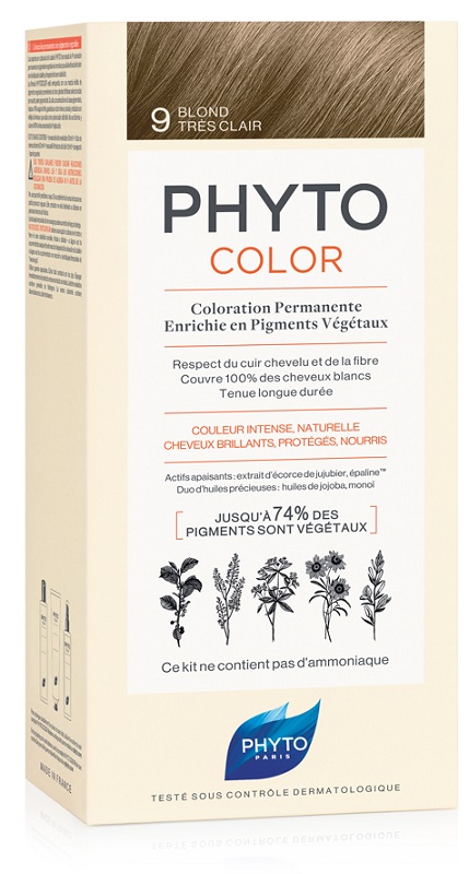 PHYTOCOLOR 9 BIONDO CHIARISS 1 LATTE + 1 CREMA + 1 MASCHERA + 1 PAIO DI GUANTI - Farmacia-flash.it