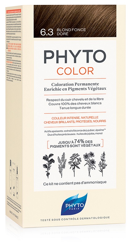 PHYTOCOLOR 6.3 BIONDO SCU DOR 1 LATTE + 1 CREMA + 1 MASCHERA + 1 PAIO DI GUANTI - Farmacia-flash.it