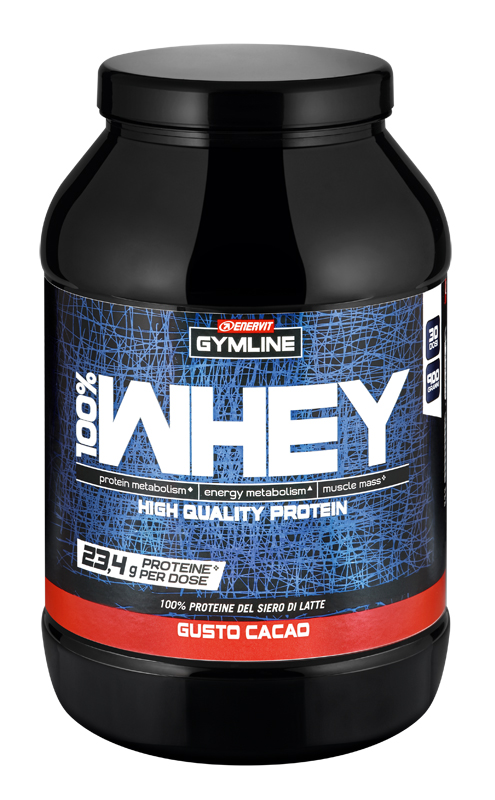 GYMLINE 100% WHEY CONCENTRATE CACAO 900 G - Farmacia-flash.it