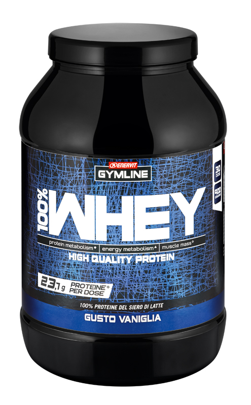 GYMLINE 100% WHEY CONCENTRATE VANIGLIA 900 G - Farmacia-flash.it