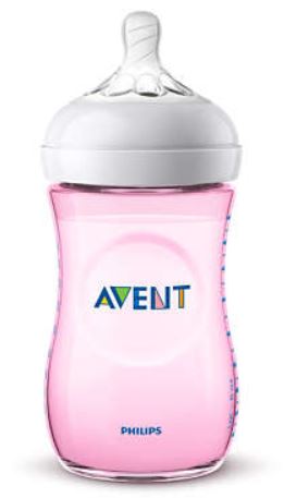 AVENT BIBERON NATURAL PP 260ML ROSA SINGLE PACK - Farmacia-flash.it