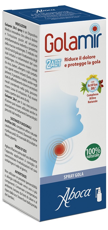 GOLAMIR 2ACT SPRAY 30 ML NO ALCOOL ADULTI E BAMBINI DA UN ANNO DI ETA' - Farmacia-flash.it
