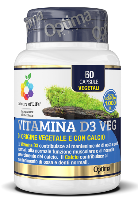 COLOURS OF LIFE VITAMINA D3 VEG 60 CAPSULE 500 MG - Farmacia-flash.it