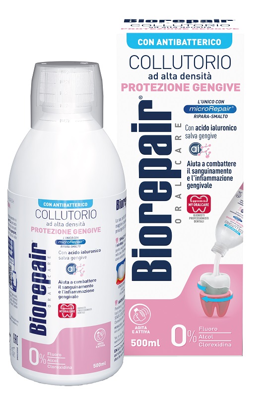 BIOREPAIR ORAL CARE COLLUTORIO ALTA INTENSITA' CON ANTIBATTERICO PROTEZIONE GENGIVE 500 ML - Farmacia-flash.it
