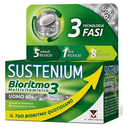 SUSTENIUM BIORITMO3 UOMO 60+ 30 COMPRESSE - Farmacia-flash.it