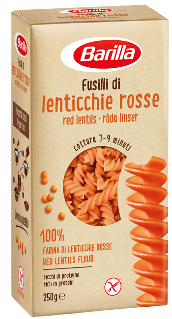 BARILLA FUSILLI LENTICCHIE ROSSE 250 G - Farmacia-flash.it