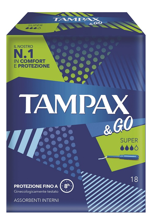 TAMPAX&GO SUPER 18 PEZZI - Farmacia-flash.it