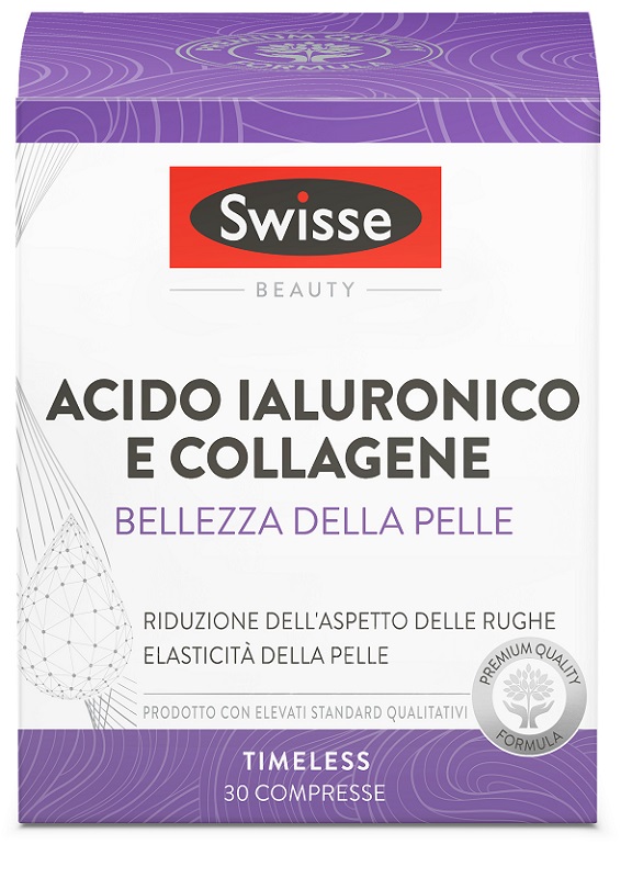 SWISSE ACIDO IALURONICO COLLAGENE BELLEZZA DELLA PELLE 30 COMPRESSE - Farmacia-flash.it