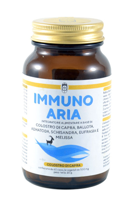 IMMUNO ARIA COLOSTRO DI CAPRA RESPIRAZIONE 60 CAPSULE VEGETALI - Farmacia-flash.it