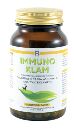 IMMUNO KLAM COLOSTRO DI CAPRA KLAMATH 60 CAPSULE VEGETALI - Farmacia-flash.it