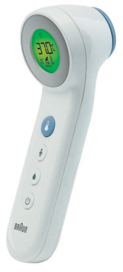 TERMOMETRO BRAUN TOUCH + NO TOUCH MODELLO BNT400 3 IN 1 PER MISURAZIONE TEMPERATURA A DISTANZA DELLA FRONTE CIBO E BAGNO - Farmacia-flash.it