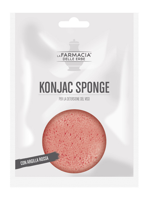 FDE KONJAC SPONGE ARGILLA ROSSA 1 PEZZO - Farmacia-flash.it
