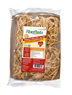 FIBERPASTA TAGLIATELLE SENZA UOVO BASSO CONTENUTO GLICEMICO  250 G - Farmacia-flash.it
