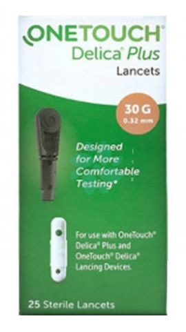 LANCETTE PUNGIDITO ONETOUCH DELICA PLUS 25 PEZZI - Farmacia-flash.it