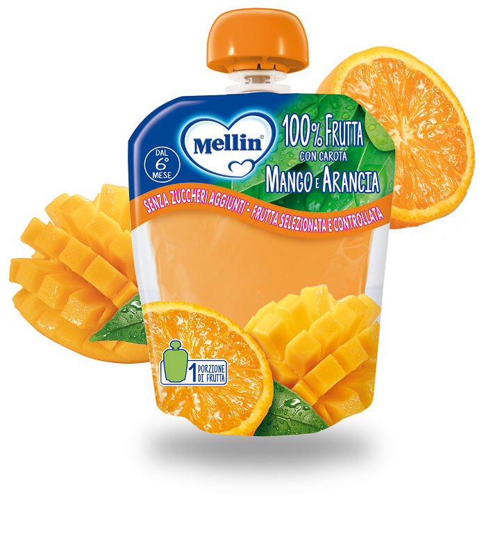 MELLIN POUCH ARANCIA MANGO 90 G - Farmacia-flash.it