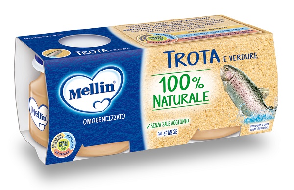 MELLIN OMOGENEIZZATO DI TROTA E VERDURE 4 X 80 G - Farmacia-flash.it