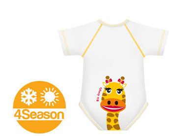 BODY 0/36M BIO COTTON 4SEASON GIRAFFA - Farmacia-flash.it