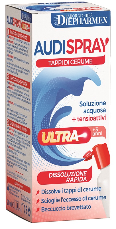 AUDISPRAY ULTRA SOLUZIONE ACQUOSA + TENSIOATTIVI SPRAY 20 ML - Farmacia-flash.it