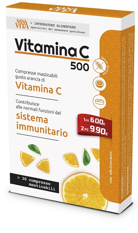 SANAVITA VITAMINA C MASTICABILE 30 COMPRESSE - Farmacia-flash.it