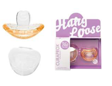 CURAPROX BABY SUCCHIETTO 2 PEZZI TG 0 COLORE ARANCIO + SCATOLA PER IGIENIZZAZIONE - Farmacia-flash.it