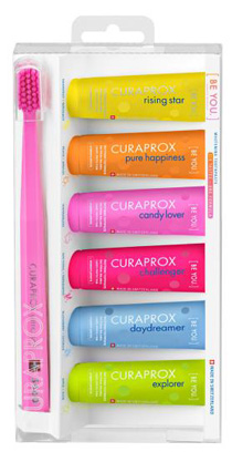 CURAPROX BE YOU MIXED SET 6 DENTIFRICI DA 10 ML + 1 SPAZZOLINO CS 5460 - Farmacia-flash.it