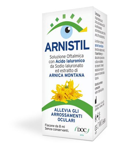 ARNISTIL SOLUZIONE OFTALMICA ACIDO IALURONICO 0,2% + ESTRATTO DI ARNICA MONTANA 0,1% FLACONE 8 ML - Farmacia-flash.it