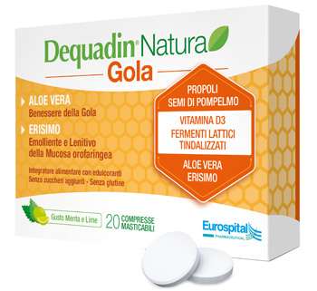 DEQUADIN NATURA GOLA 20 COMPRESSE - Farmacia-flash.it