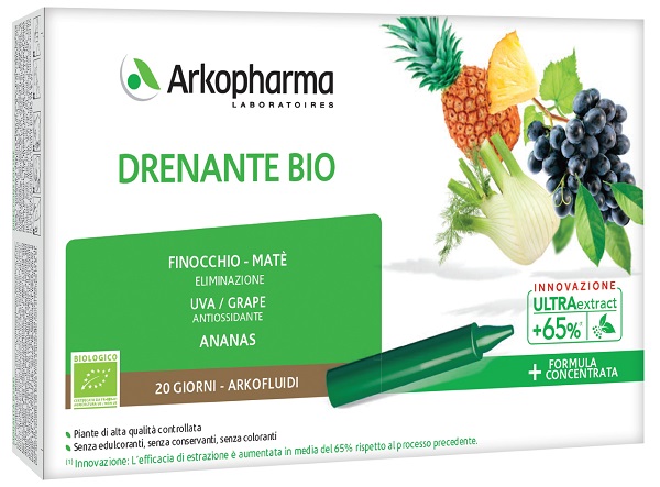ARKOFLUIDI ULTRA SUONI DRENANTE BIO 20 FIALE - Farmacia-flash.it