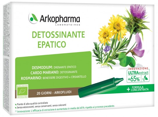 ARKOFLUIDI ULTRA SUONI DETOSSINANTE EPATICO 20 FIALE - Farmacia-flash.it