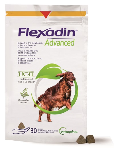 FLEXADIN ADVANCED 30 TAVOLETTE APPETIBILI MASTICABILI PER CANI - Farmacia-flash.it