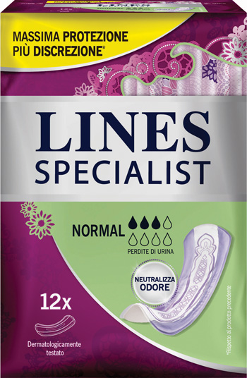 LINES SPECIALIST PANNOLONE NORMAL FARMA 12 PEZZI - Farmacia-flash.it