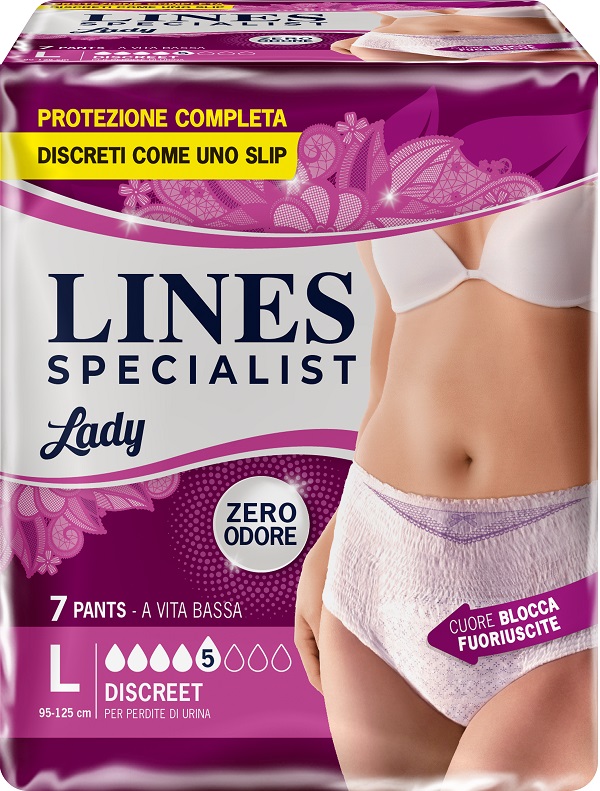 LINES SPECIALIST PANTS DISCREET L FARMA 7 PEZZI - Farmacia-flash.it