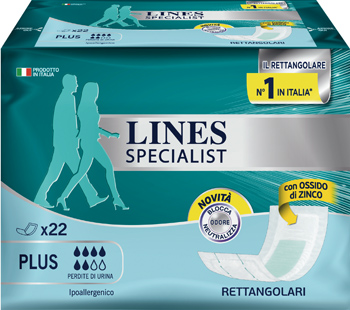 LINES SPECIALIST PANNOLONE RETTANGOLARE 22 PEZZI - Farmacia-flash.it