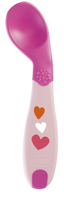 CHICCO CUCCHIAIO ANGOLATO 8M+ ROSA - Farmacia-flash.it