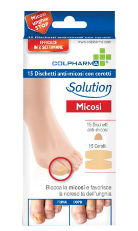 DISCHETTO ANTIMICOSI CON CEROTTO COLPHARMA 15 PEZZI - Farmacia-flash.it