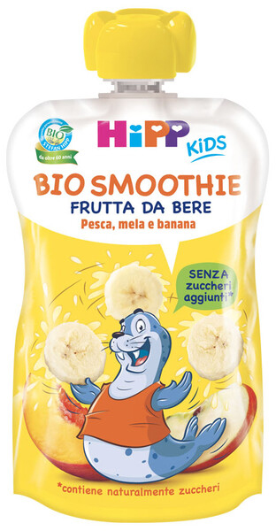 HIPP BIO SMOOTHIES MELA/BAN/PESCA 120 ML - Farmacia-flash.it