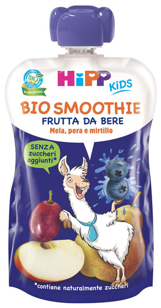HIPP BIO SMOOTHIES MELA/PERA/MIRTILLO 120 ML - Farmacia-flash.it