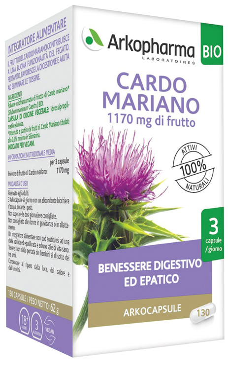 ARKO CAPSULE CARDO MARIANO 130 CAPSULE - Farmacia-flash.it