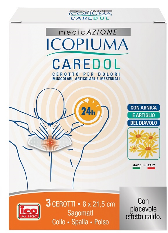ICOPIUMA CAREDOL CEROTTO DOL COLLO-SPALLA-POLSO 3 PEZZI - Farmacia-flash.it