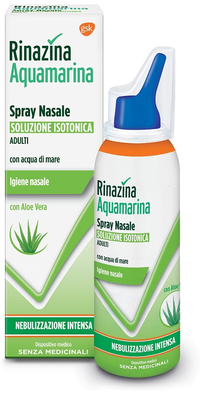 RINAZINA AQUAMARINA ISOTONICA ALOE SPRAY NEBULIZZAZIONE INTENSA 100 ML - Farmacia-flash.it