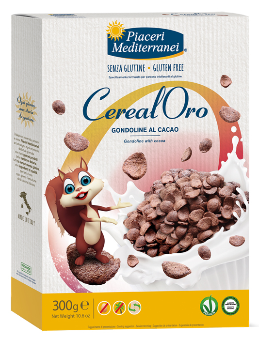 PIACERI MEDITERRANEI CEREALORO GONDOLINE CACAO 300 G - Farmacia-flash.it