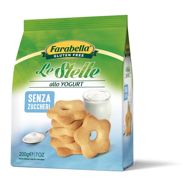 FARABELLA BISCOTTI LE STELLE YOGURT SENZA ZUCCHERO 200 G - Farmacia-flash.it