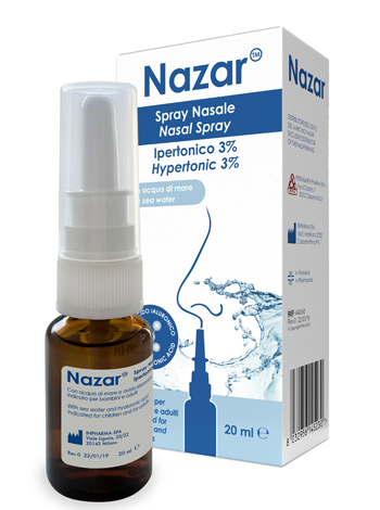NAZAR SPRAY NASALE IPERTONICO 3% 20 ML - Farmacia-flash.it