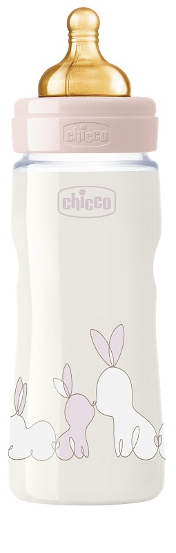 CHICCO BIBERON ORIGINAL 330ML TOUCH REGULAR GIRL CON TETTARELLA IN CAUCCIU' - Farmacia-flash.it