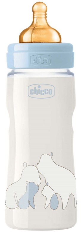 CHICCO BIBERON ORIGINAL 330ML TOUCH REGULAR BOY CON TETTARELLA IN CAUCCIU' - Farmacia-flash.it