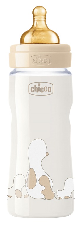 CHICCO BIBERON ORIGINAL 330ML TOUCH REGULAR UNISEX CON TETTARELLA IN CAUCCIU' - Farmacia-flash.it